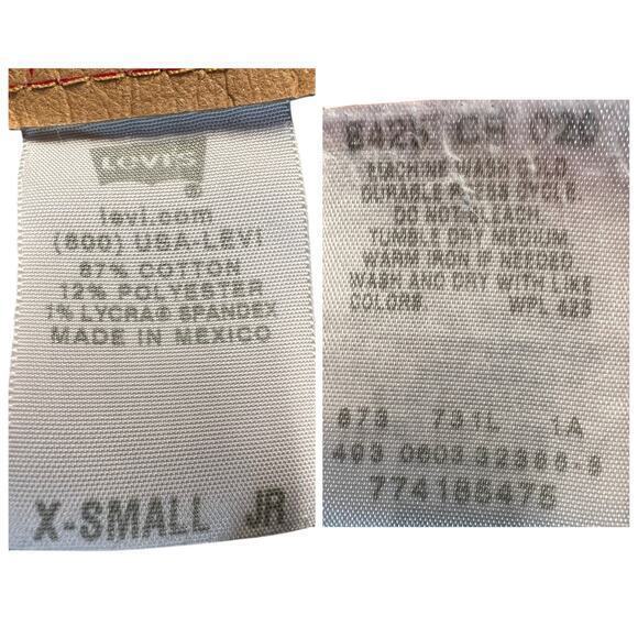 Levi's Y2K Trucker Jean Jacket Juniors XS Fitted Faded Stretch Denim Western VTG - Picture 4 of 15